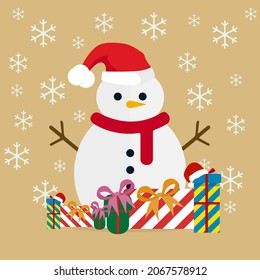 icon of snowman, christmas, snow, holiday weekend, free time, vector illustration