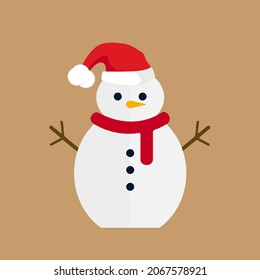 icon of snowman, christmas, snow, holiday weekend, free time, vector illustration