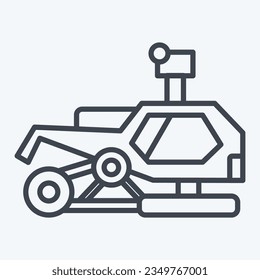 Icon Snowmobile. related to Alaska symbol. line style. simple design editable. simple illustration