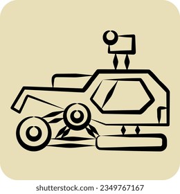Icon Snowmobile. related to Alaska symbol. hand drawn style. simple design editable. simple illustration
