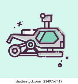 Icon Snowmobile. related to Alaska symbol. MBE style. simple design editable. simple illustration