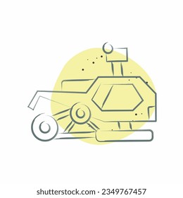 Icon Snowmobile. related to Alaska symbol. Color Spot Style. simple design editable. simple illustration