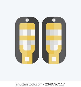 Icon Snowshoes. related to Alaska symbol. flat style. simple design editable. simple illustration