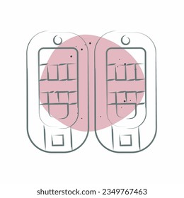 Icon Snowshoes. related to Alaska symbol. Color Spot Style. simple design editable. simple illustration