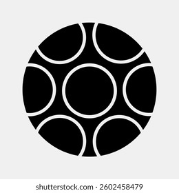 Icon soccer ball. Football and soccer elements. Icon in glyph style.