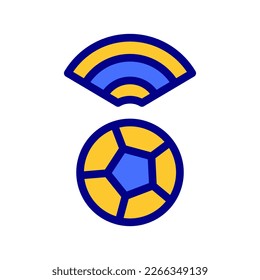 Icon soccer ball, Internet of thing, wireless, wi-fi, signal. vector illustration. editable file