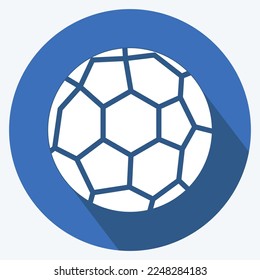 Icon Soccer Ball. related to Sports Equipment symbol. long shadow style. simple design editable. simple illustration