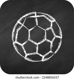 Icon Soccer Ball. related to Sports Equipment symbol. chalk style. simple design editable. simple illustration