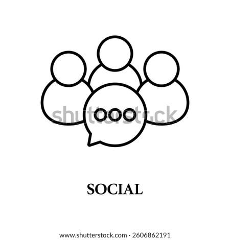 Icon a social, isolated against a clean background.