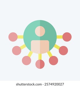 Icon Social Media Effect. related to Media and Advertising symbol. flat style