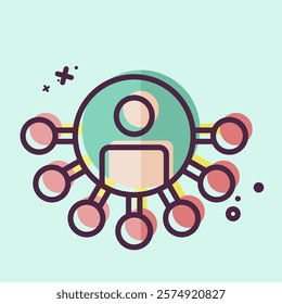 Icon Social Media Effect. related to Media and Advertising symbol. MBE style