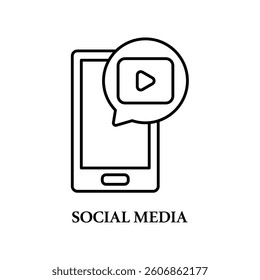 Icon a social media, isolated against a clean background.
