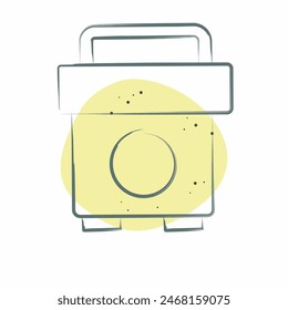 Icon Social Media Policy. related to Emergency symbol. Color Spot Style. simple design illustration