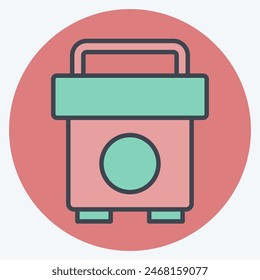 Icon Social Media Policy. related to Emergency symbol. color mate style. simple design illustration