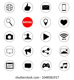 icon social media set