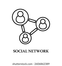 Icon a social network, isolated against a clean background.