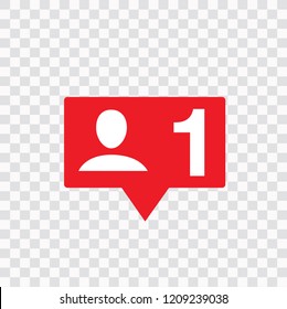 Icon for social network on a transparent background