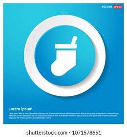 Icon socks Abstract Blue Web Sticker Button