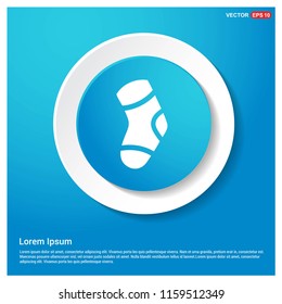 Icon socks Abstract Blue Web Sticker Button - Free vector icon