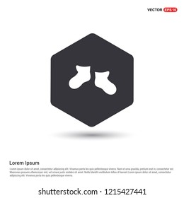 Icon socks Hexa White Background icon template - Free vector icon