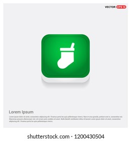 Icon socksGreen Web Button - Free vector icon