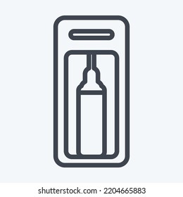 Icon Soda Machine. Suitable For Kitchen Appliances Symbol. Line Style. Simple Design Editable. Design Template Vector. Simple Illustration