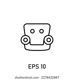 icon sofa furniture home living stroke editable eps 10