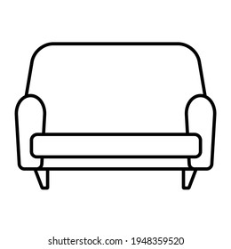 icon of sofa furniture set vector color