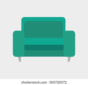 icon sofa green design