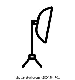 Icono De La Luz De Softbox. Diseño de contorno negrita con ancho de trazo editable. Ilustración vectorial.