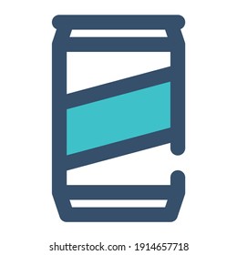 icon softdrink using filled line style and blue color
