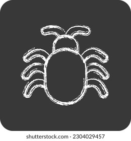 Icon Software Bug. suitable for Security symbol. chalk Style. simple design editable. design template vector