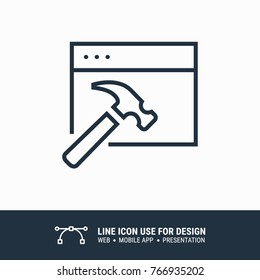 Icon software builder graphic design single icon vector illustration