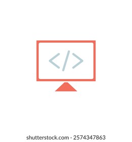 Icon a software development, isolated against a clean background.
