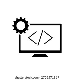 Icon a software development, isolated against a clean background.