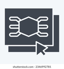 Icon Software. related to 3D Visualization symbol. glyph style. simple design editable. simple illustration