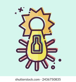 Icon Solar Electricity. related to Solar Panel symbol. MBE style. simple design illustration.