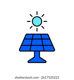 Icon a solar panel, isolated against a clean background.