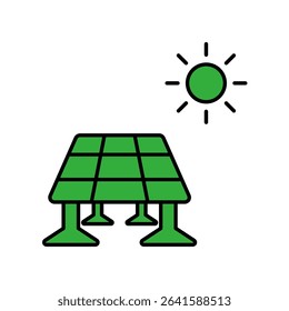 Icon a solar panel, isolated against a clean background.