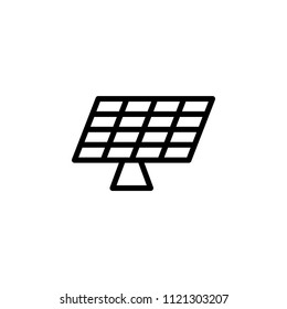 The icon of solar panels. Simple outline icon illustration, vector of solar panels for a website or mobile application on white background