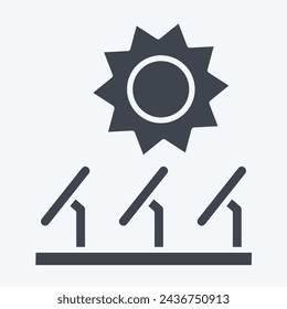 Icon Solar Plant. related to Solar Panel symbol. glyph style. simple design illustration.