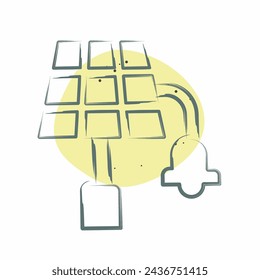 Icon Solar Street Light. related to Solar Panel symbol. Color Spot Style. simple design illustration.