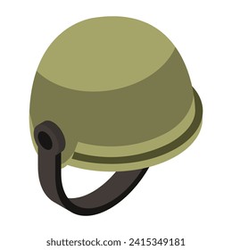 Icon of soldier cap in modern isometric design 