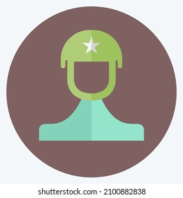Icon Soldier - Flat Style - Simple illustration,Design template vector, Good for prints, posters, advertisements, announcements, info graphics, etc.