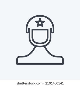 Icon Soldier - Line Style - Simple illustration,Design template vector, Good for prints, posters, advertisements, announcements, info graphics, etc.