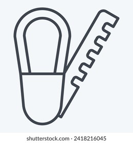 Icon Soles. related to Shoemaker symbol. line style. simple design editable. simple illustration