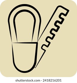 Icon Soles. related to Shoemaker symbol. hand drawn style. simple design editable. simple illustration