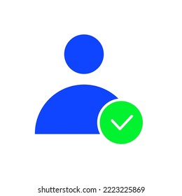 icono Color sólido verificado, verificación, tarjeta de identificación, verificación de usuario, verificación humana, verificación de contraseña. color editable, color sólido o estilo de icono de color glifo.