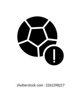 Icon Solid soccer, football, football equipment, soccer foul, soccer player. Glyph or Solid icon editable file.