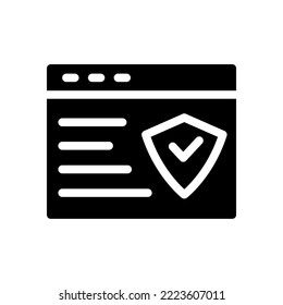 icon solid verified, verification, identification card, verify user, human verify, password verify. editable color, solid or glyph icon style.